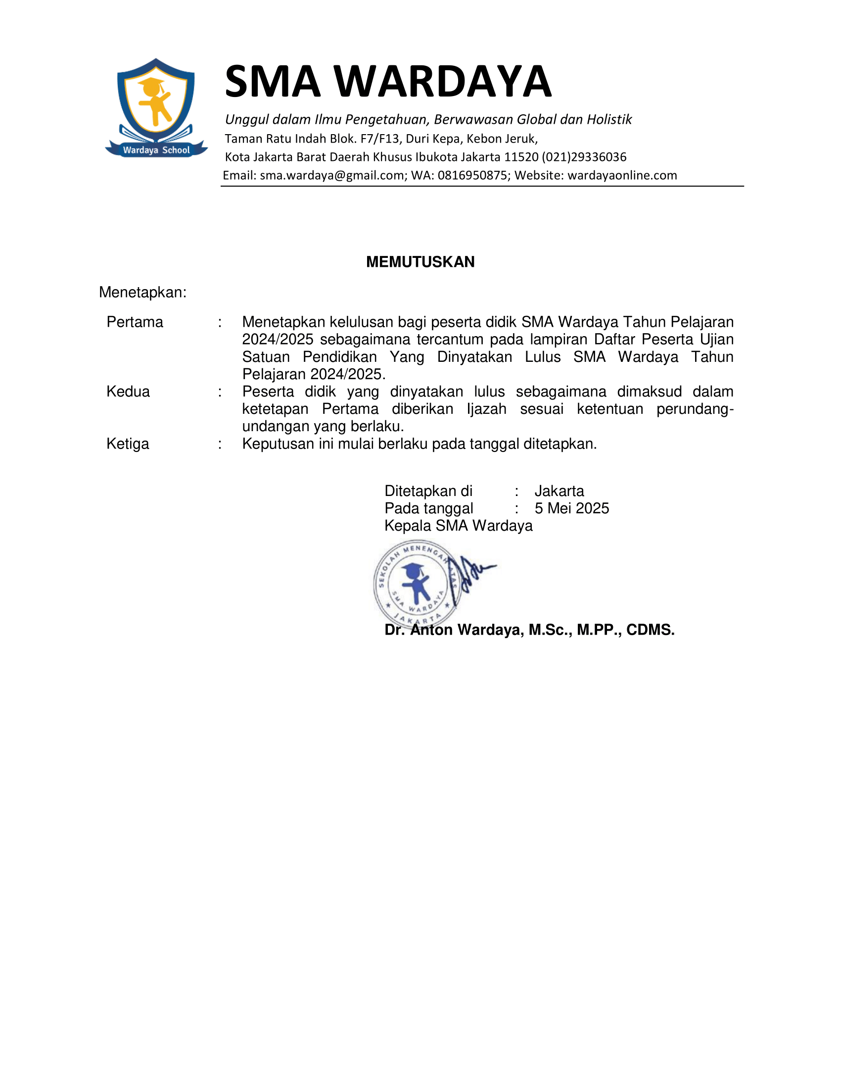 SURAT Keputusan21